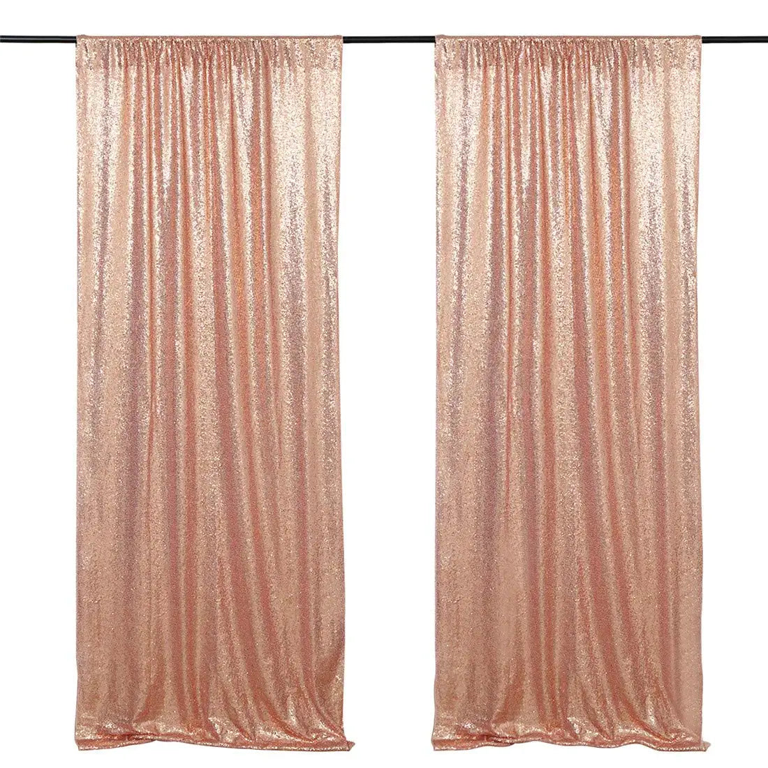 Customized Color Gold Sequin Backdrop Curtains for Wedding Events-2FTx8FT Size