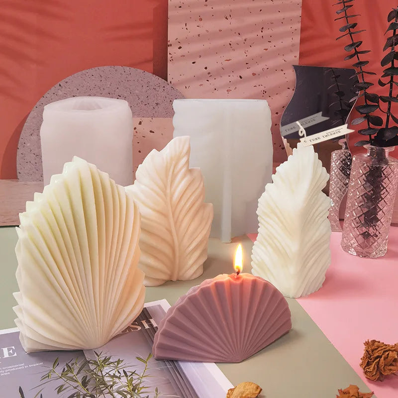 BX48 Besafe Hot Selling Scented DIY Silicone Candle Mould Large Scallops Home Decoration Shell New Candle Mold