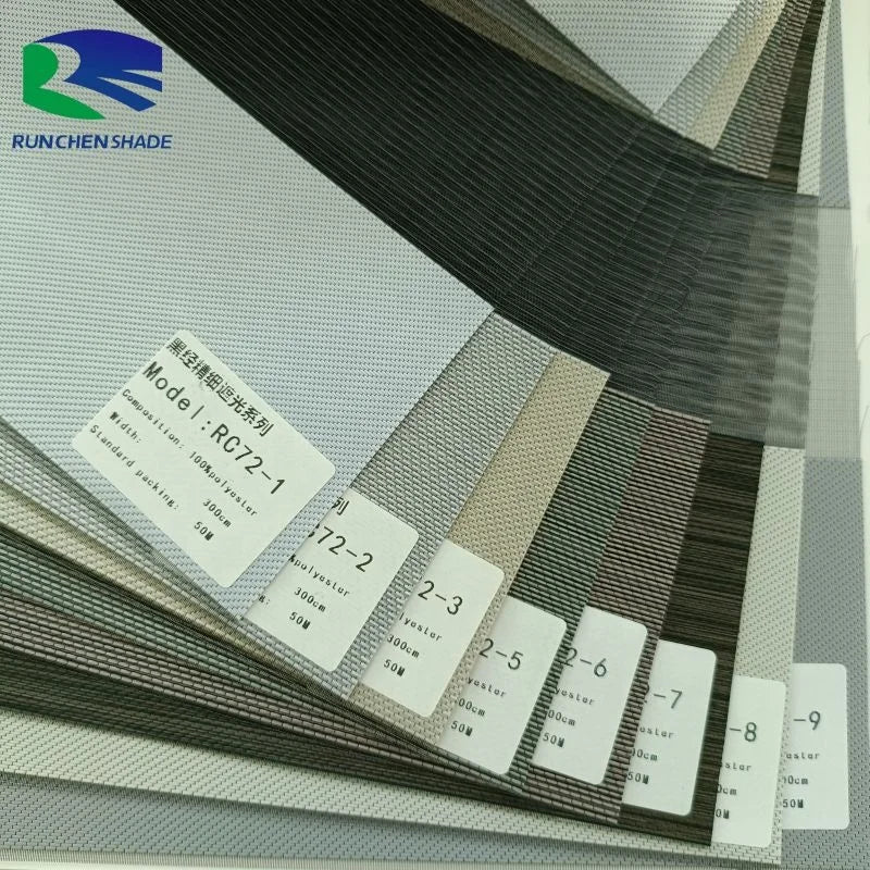Dual Layer Sheer Zebra Roller Shades Modern Day Night Blind Curtain Built-In Spring Vertical Pattern Window Blind Easy Everyd