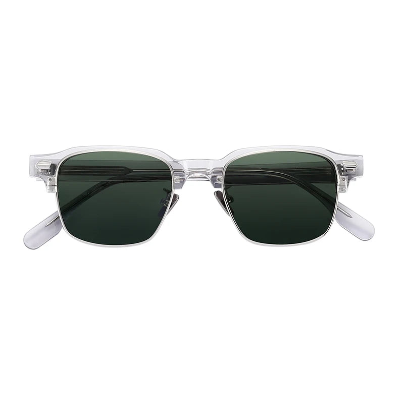 Pinhui HJ16226 Fashion Square Clear UV400 Protection Acetate Polarized Sunglasses