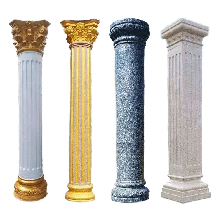 Vintage Style European Design Plastic Moulds for Decorative Concrete Column & Roman Pillar for Villa Use