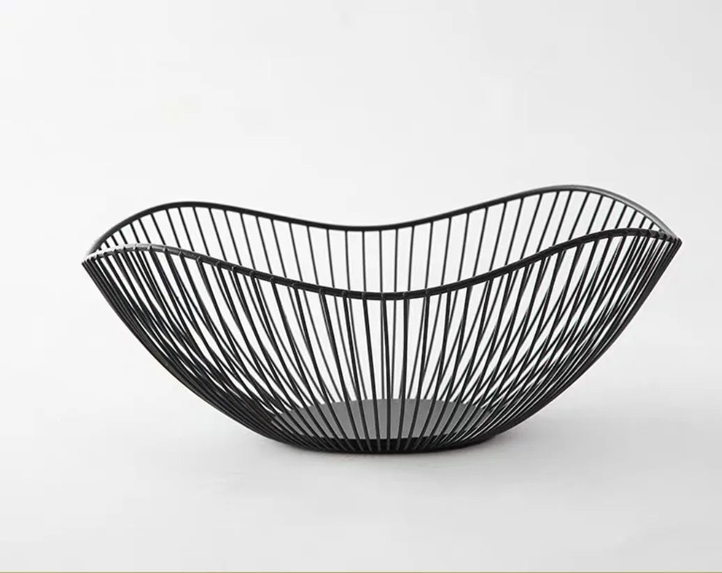 Direct Factory Metal Wire Storage Basket Single Layer Fruit Basket Metal Fruit Basket Food Storage