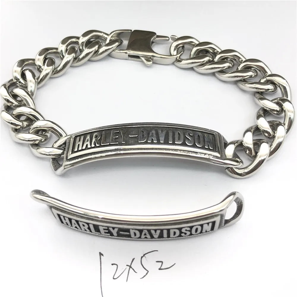 BXNK016 Trendy Antique Jewelry Link Chain Custom Engraved Stainless Steel Clasp