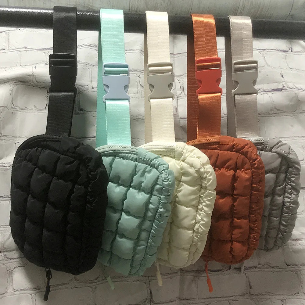 Wholesale Shoulder Factory Puffer Custom Fanny Pack Belt Bag Crossbody Chest Bag for Women Puffer Sling Bag