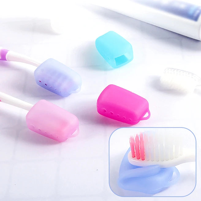 Wholesale Dust-proof Silicone Covers for Toothbrush Soft Reusable Durable Travel Silicone Toothbrush Cover Protect Case