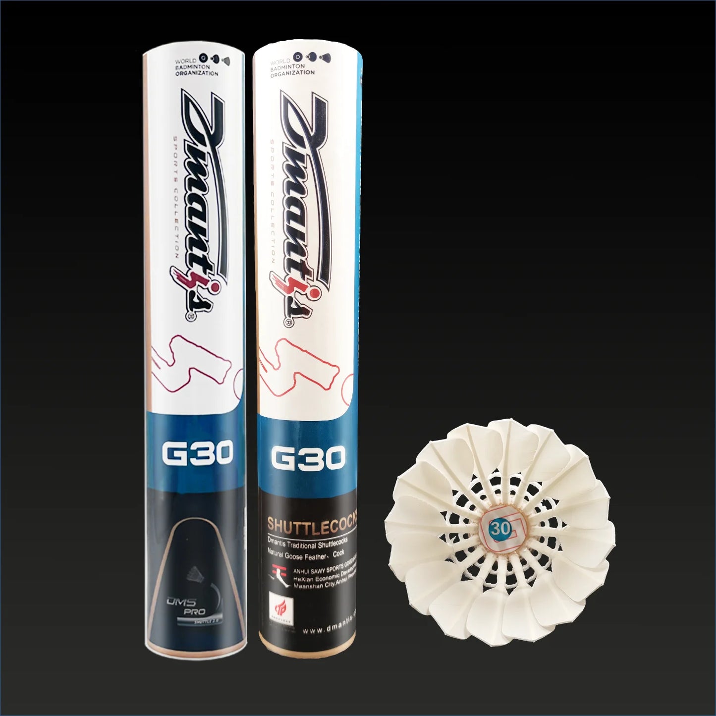 Trade Show Durable Long-life Badminton Shuttlecock Model G30 Goose Feather Shuttlecock