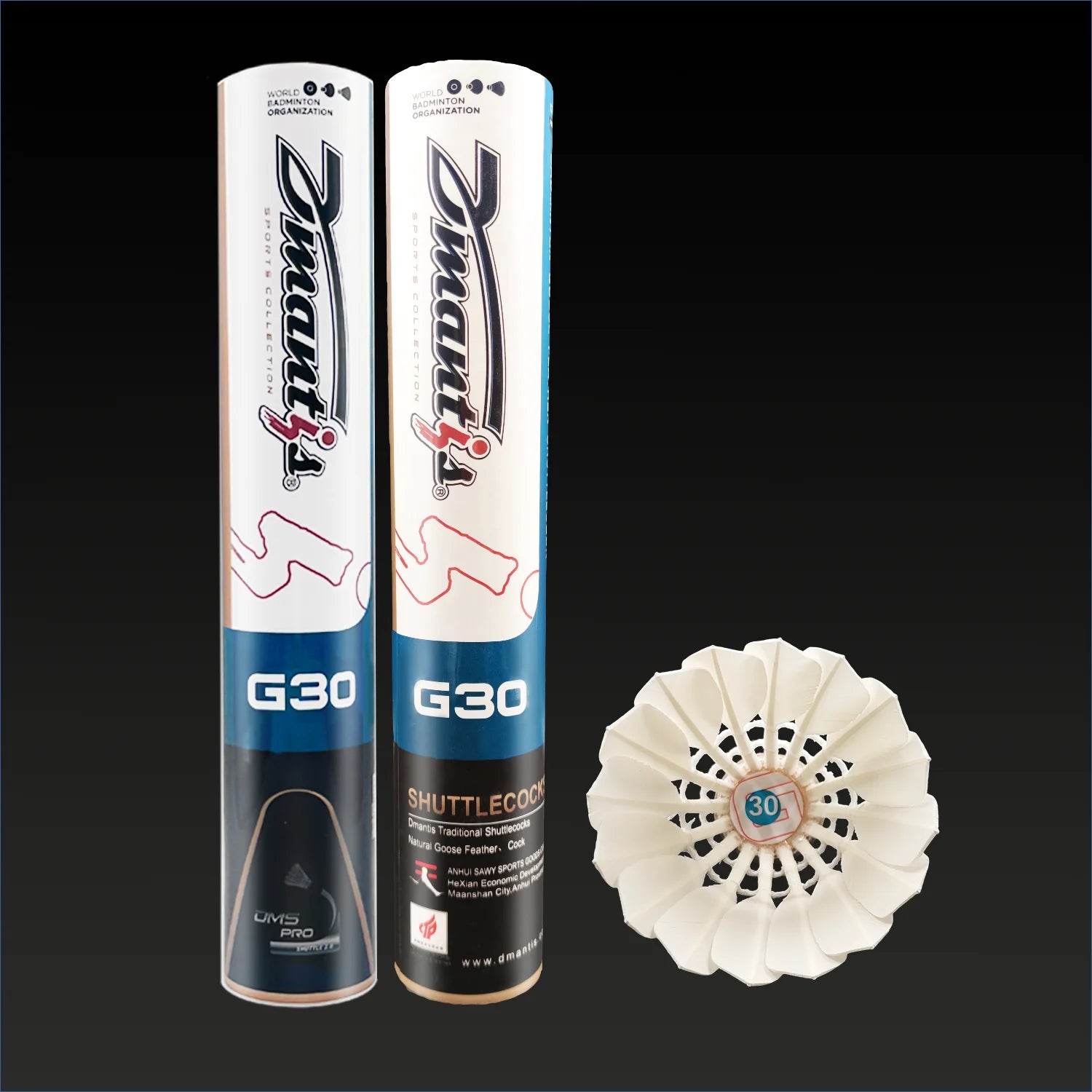 Trade Show Durable Long-life Badminton Shuttlecock Model G30 Goose Feather Shuttlecock