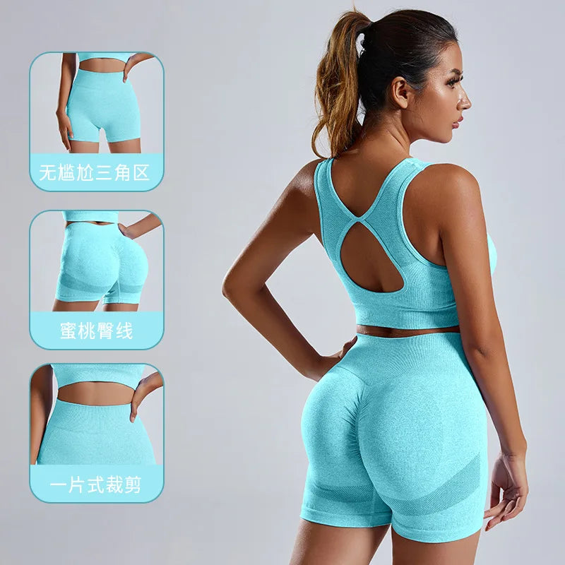Yoga Sets Yoga Sports Underwear Women's Fitness Clothing Running Sports Yoga Vests and Shorts
