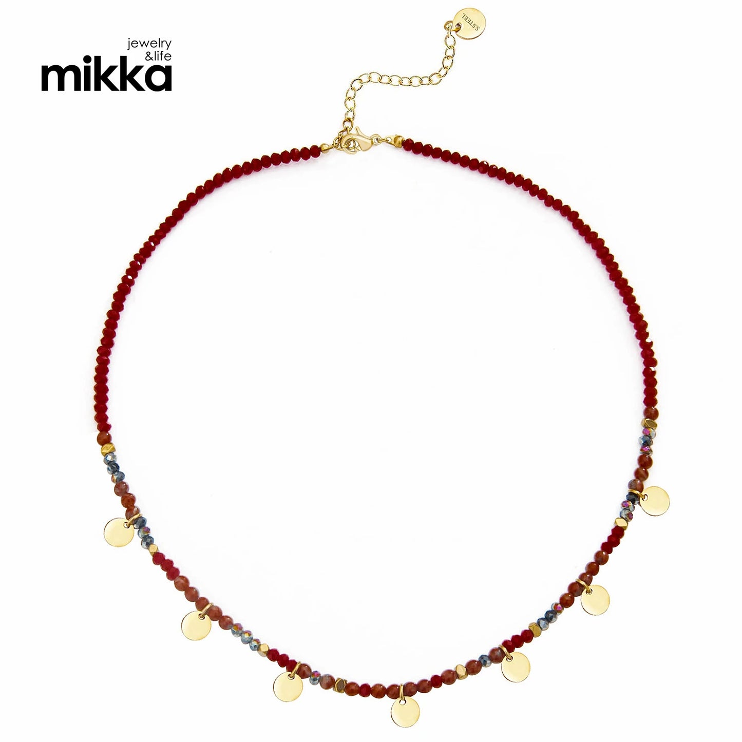 French Style Retro Romantic Color Fashion Stainless Steel Chocker Chain Necklace