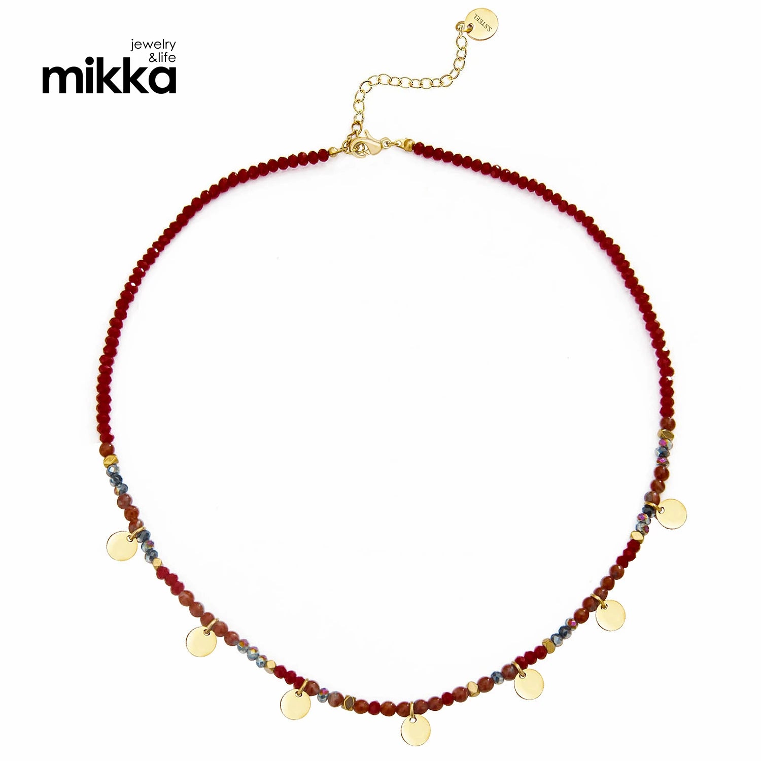 French Style Retro Romantic Color Fashion Stainless Steel Chocker Chain Necklace