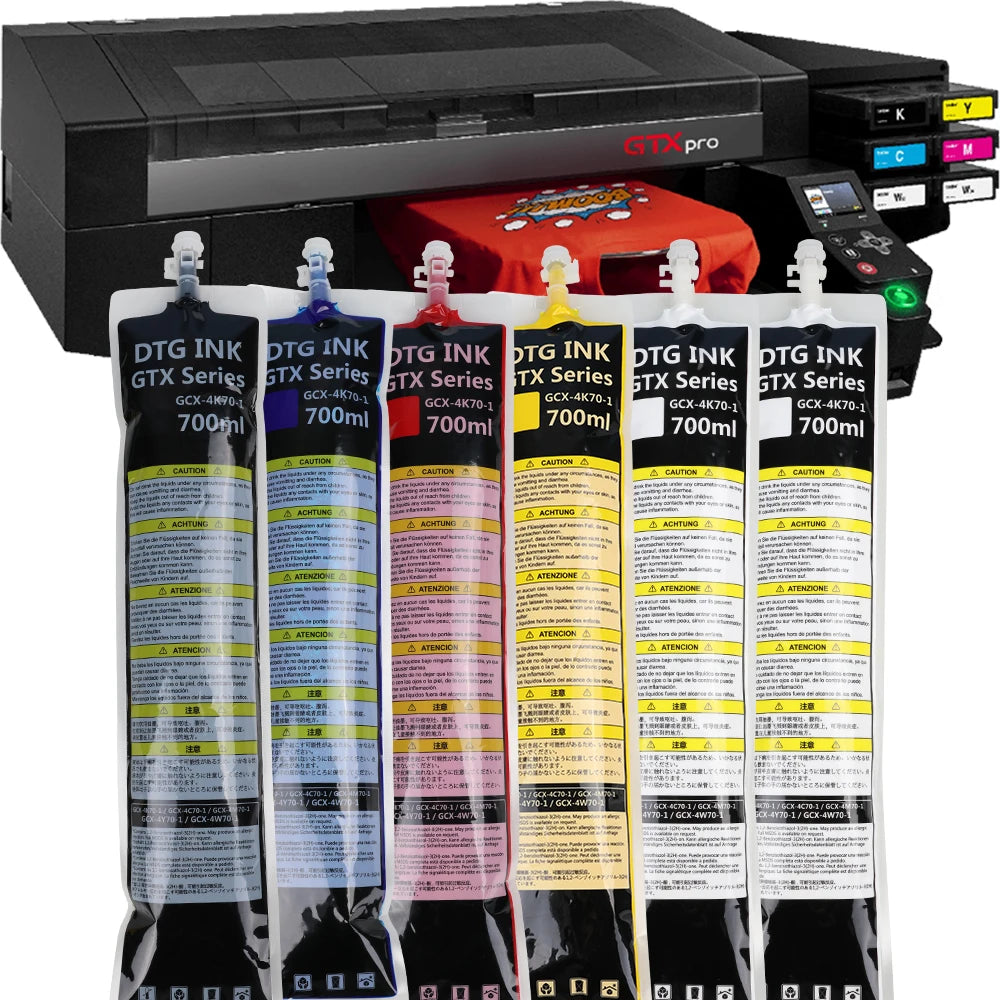 Gtx-422 400 423 424 425 600 Printer 700ML Ink Bag DTG Brother GTX Pro DTG Printer Shirt