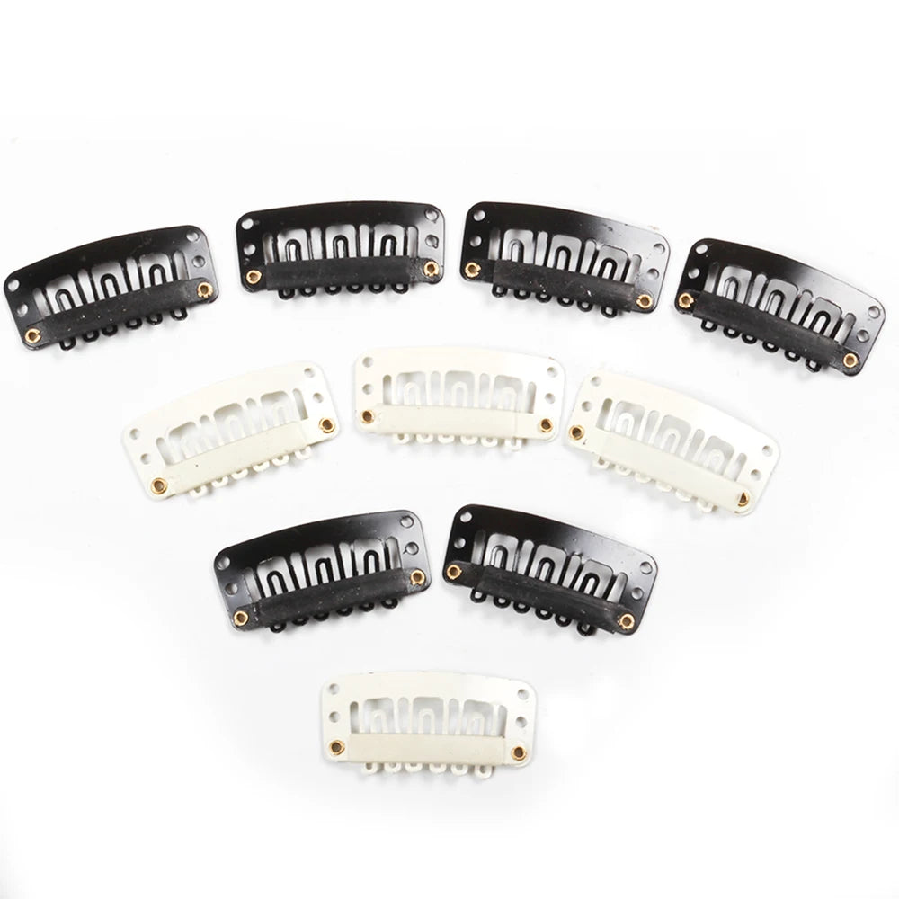 Leeons U-shaped Wig Tool Accessories Metal Snap BB Clips Wig Clip Hair Extensions Clips