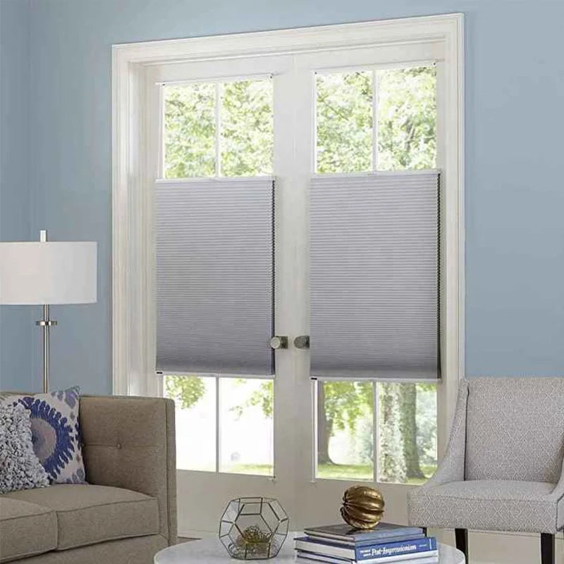 Custom Modern Horizontal Honeycomb Blinds Smart Motorized Electric Day/Night Cellular Energy Saving French Window Fabric Wind