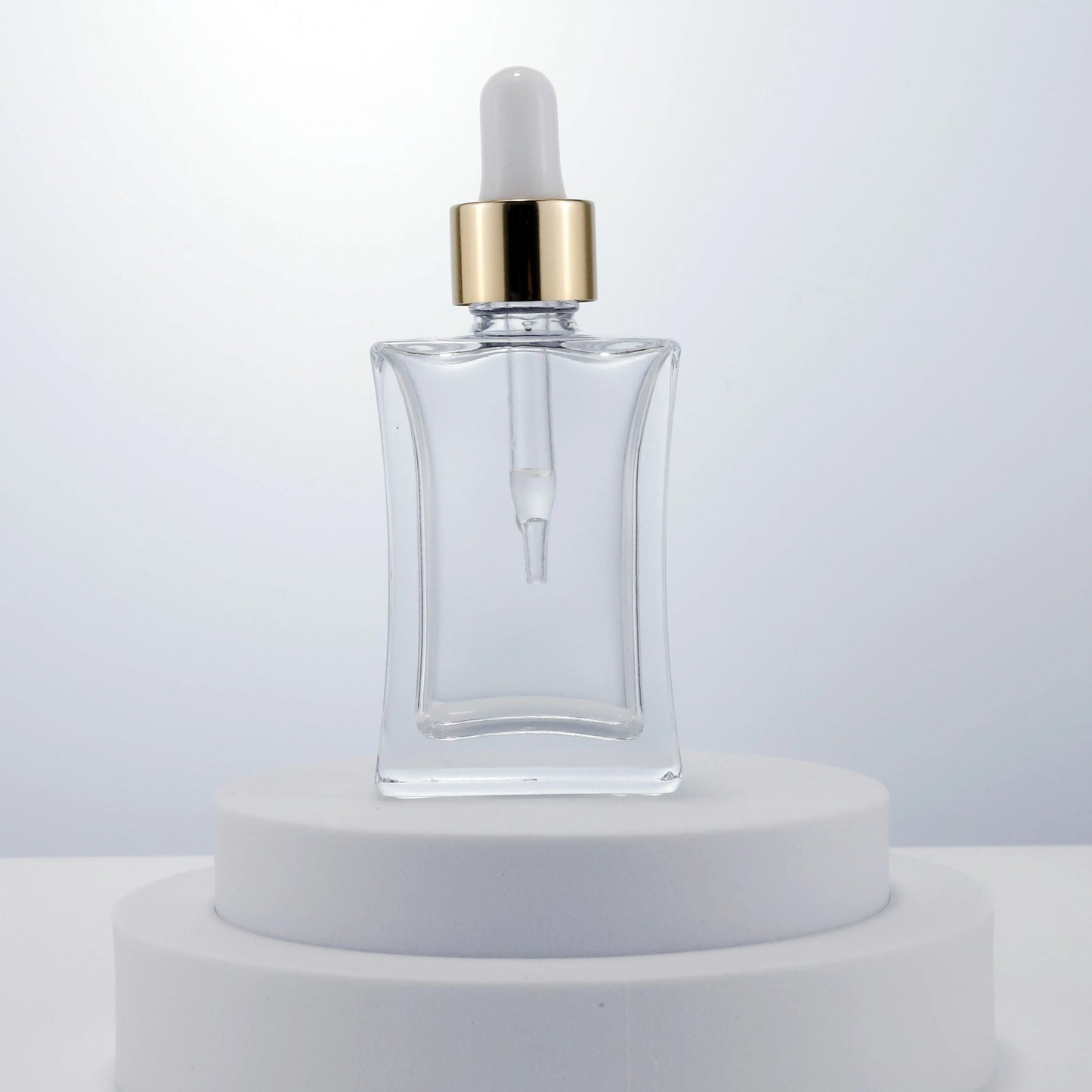 Refillable Custom Color Glass Tincture Bottles 30ml/50ml/100ml Empty Dropper Essential Eye Cream Skin Care Cream Screen Print