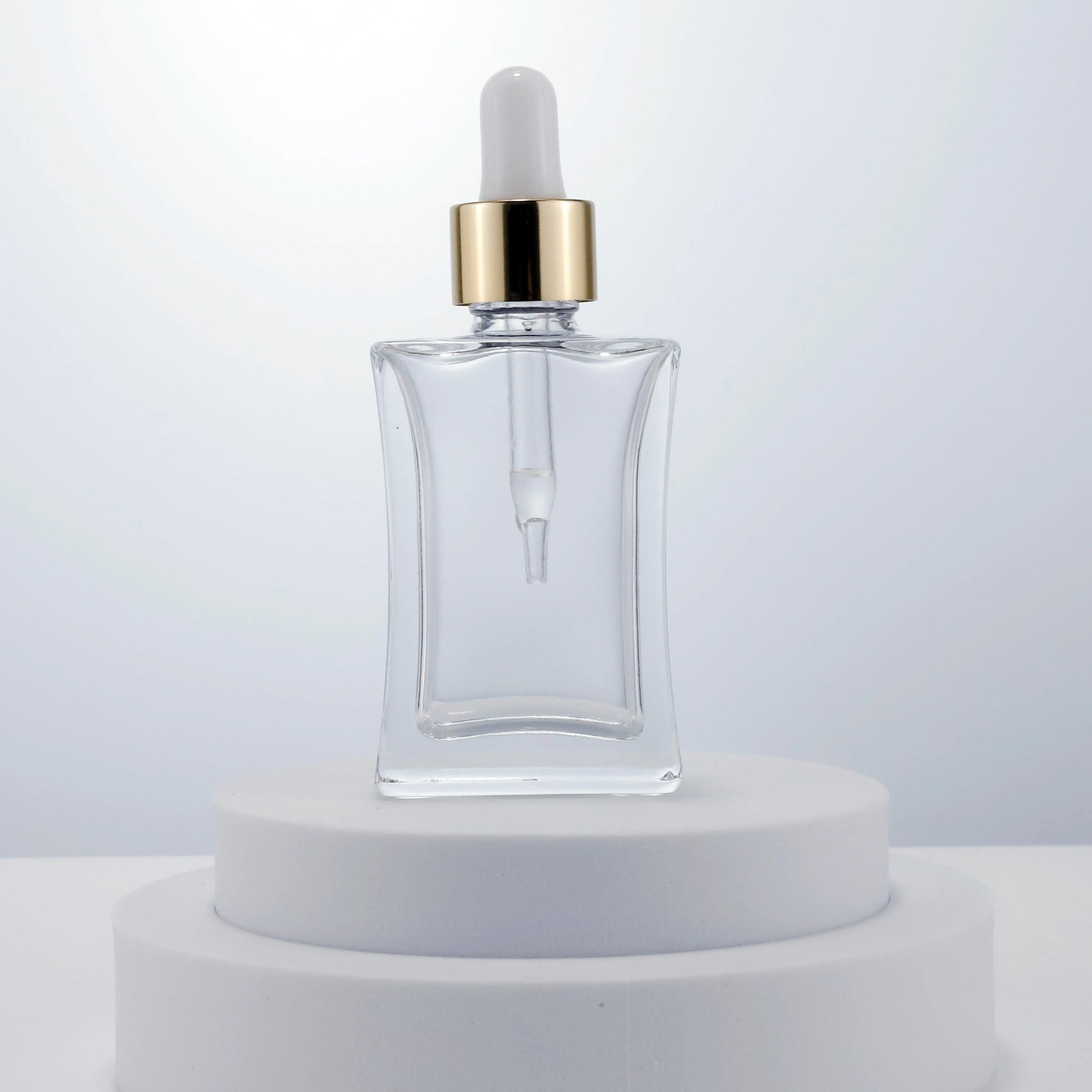 Refillable Custom Color Glass Tincture Bottles 30ml/50ml/100ml Empty Dropper Essential Eye Cream Skin Care Cream Screen Print