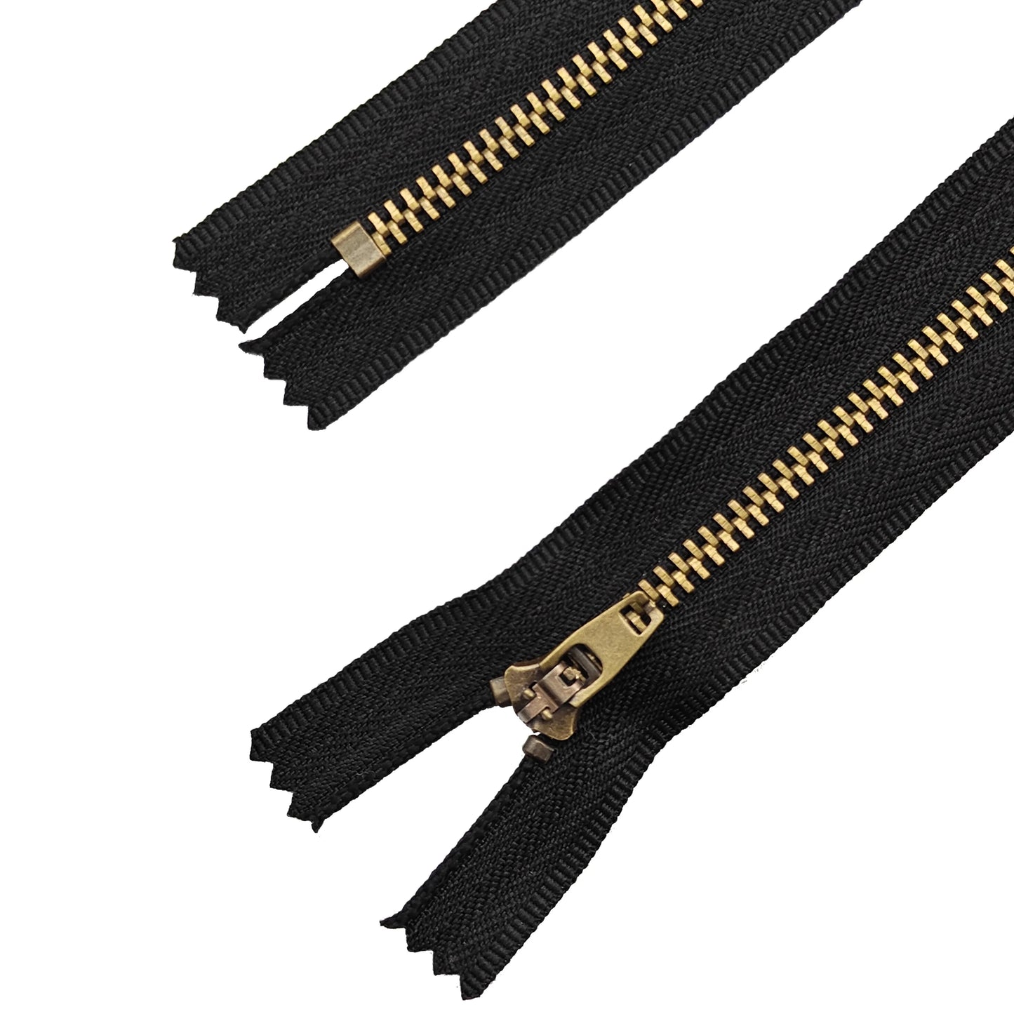 Wholesale 3#5#8# Gold Teeth Zinc Alloy Auto Lock Closed-End 10-40cm for Shoes Bags Denim Access Garments Metal Zipper