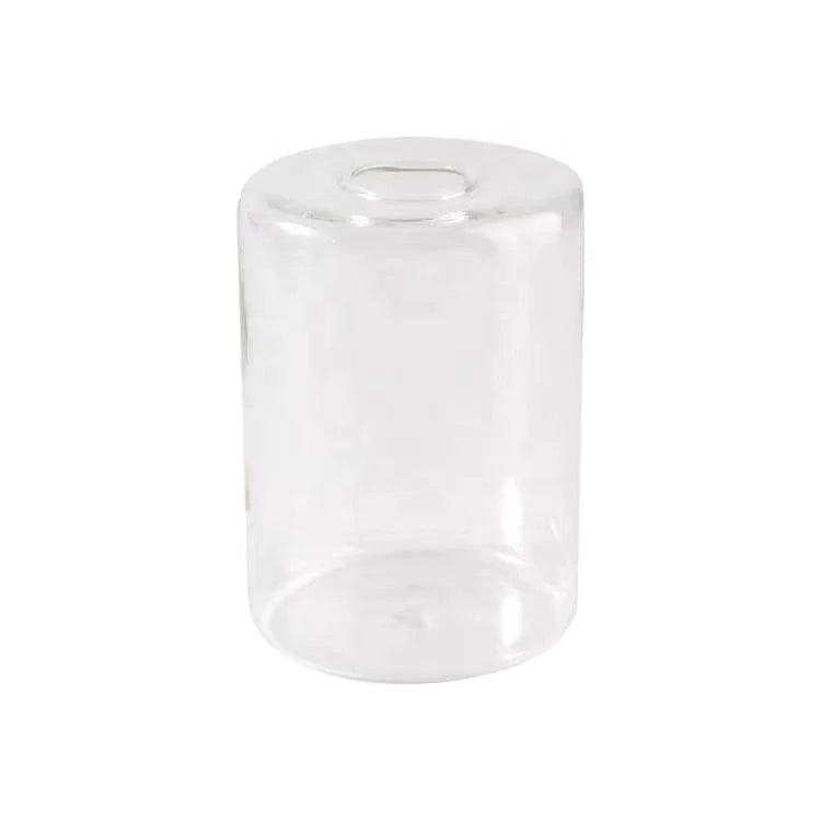 Custom Made Simple Style Clear Hand-blown Cylinder Shape Borosilicate Glass Vase
