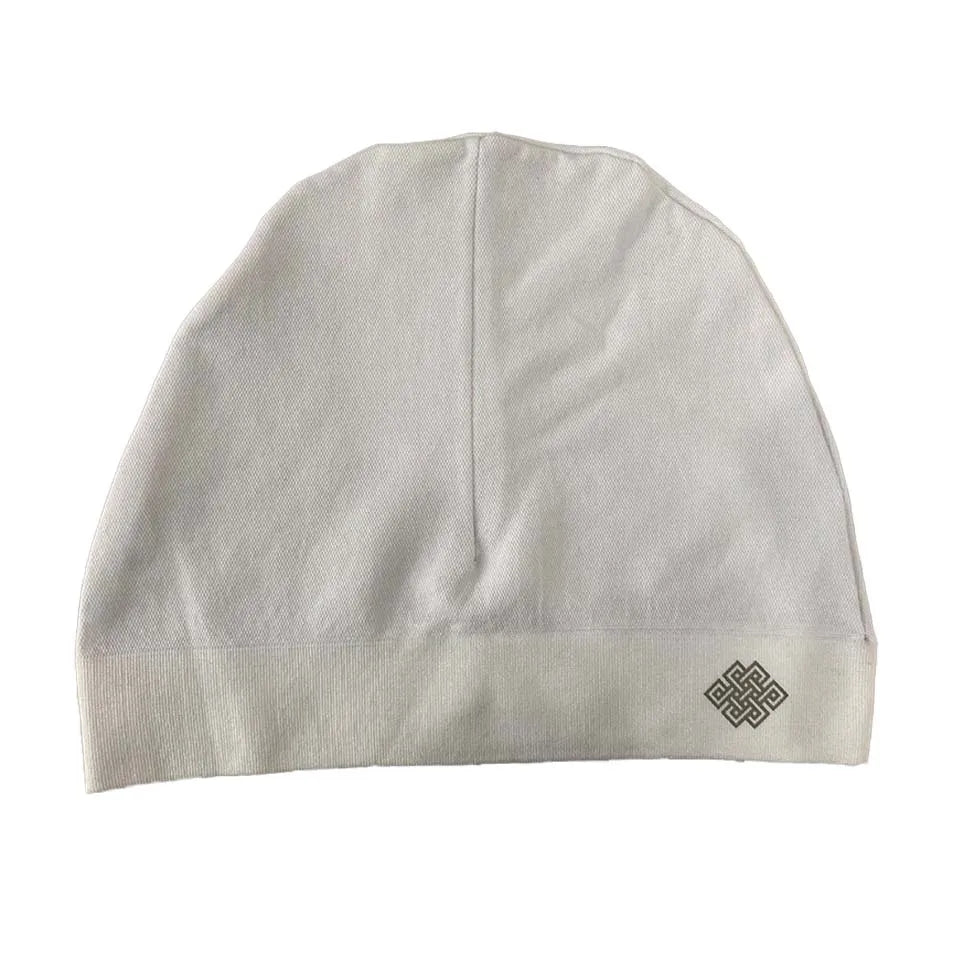 Custom Jacquard Beanie Reflective Polyester Running Hat with Black Embroidery Print for Outdoor & Sports Scenes