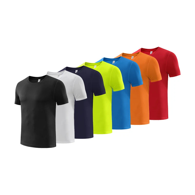 Soft Polyester Oem Casual Tee Shirt Plain T Shirts Custom Printing Sublimation Logo Unisex Quick T-Shirt for Men