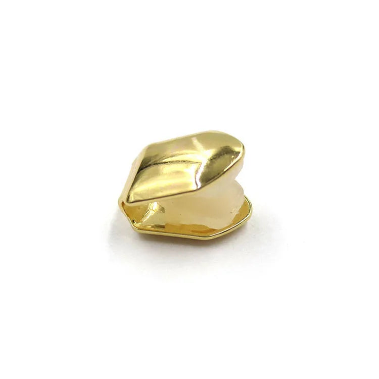 G1718 Hot Sale Open Face Grillz Single Cap Gold Plated Hip Hop Teeth Grillz