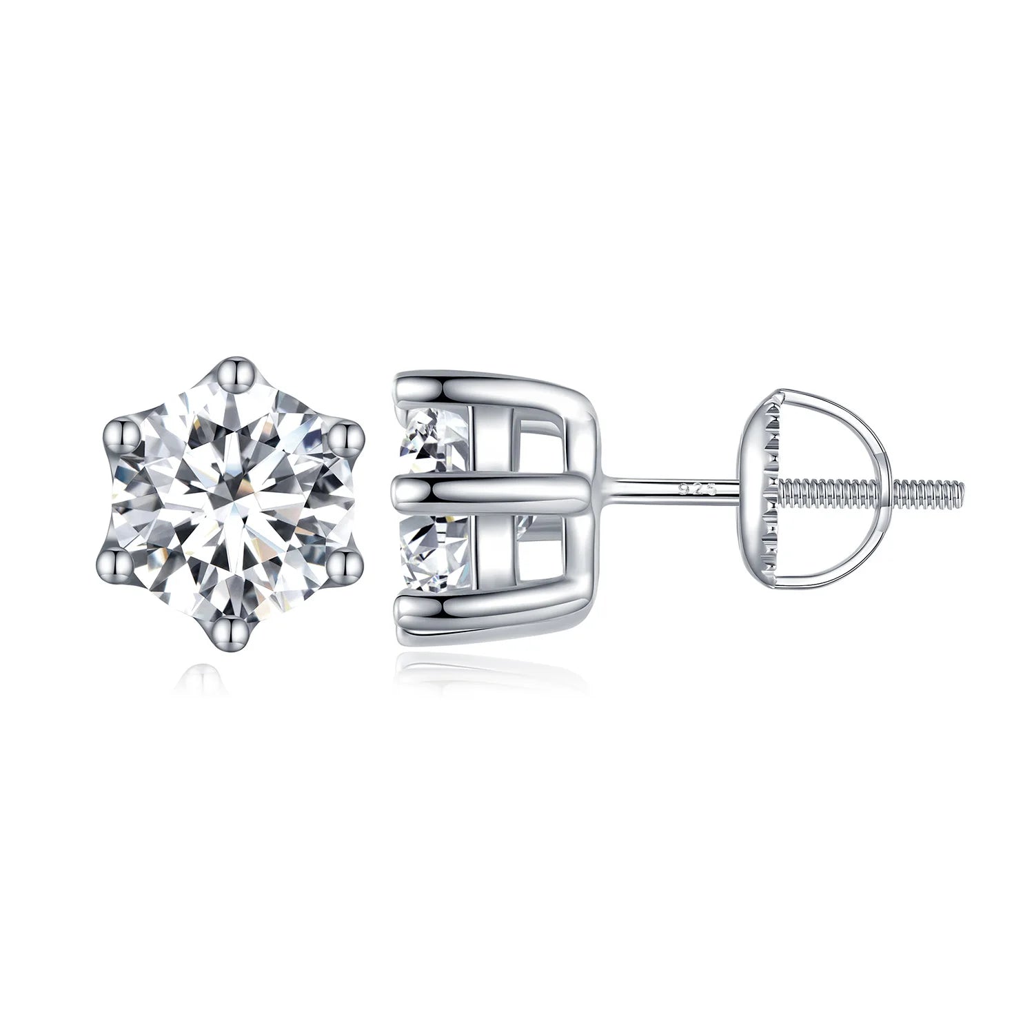925 Sterling Silver Sparkling Zircon Earrings Fashion Jewelry for Woman Fashion Jewelry Stud Earrings Party Wedding Gift BSE6