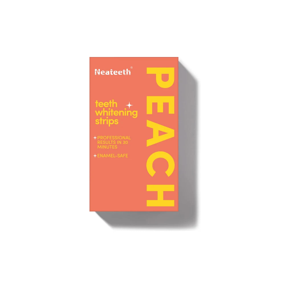 Neateeth Teeth Whitening Strips 21 Packs Fruity Peach Flavor PAP Teeth Whitening Dry Strips