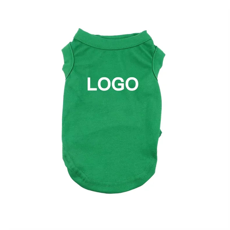 Wholesale Hot Selling Cute Classic Dog Summer T-Shirt Vest Multicolor Cotton Plain Pet Cooling Vest for Dogs for Spring Seaso