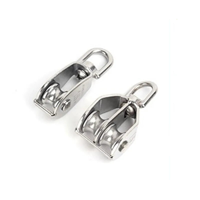 Manufacturers Supply Large Concessions Carton Packing 304 Stainless Steel Single Double Pulley Lifting Traction Pulley Polished