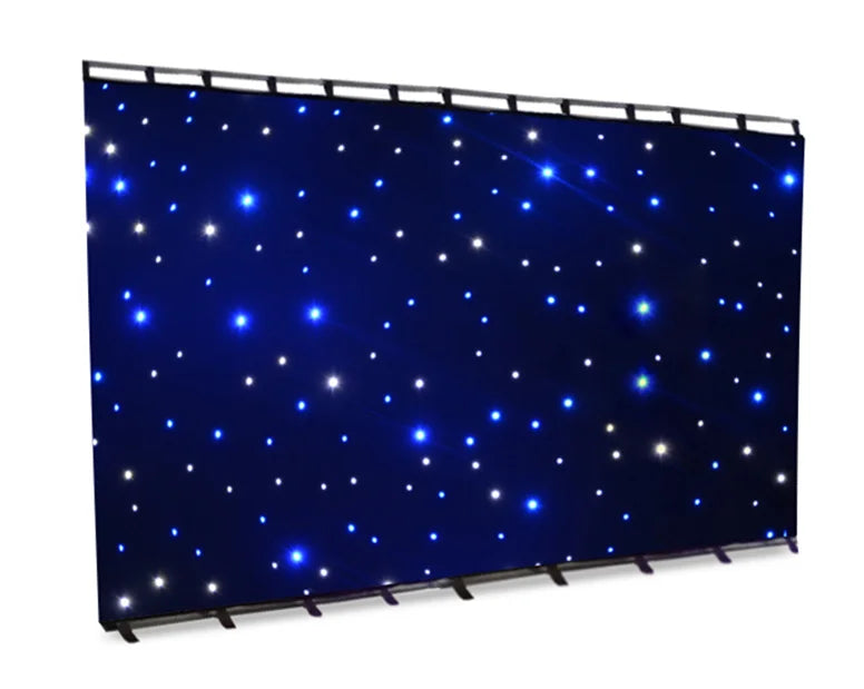 Led Star Curtain Light for Stage Backdrop Decoration Cloth Lamp Curtain Led Light Blue and White Led Star Curtain