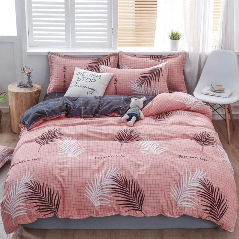 Hotel Quality Factory Supply  Luxury Duvet Cover 4 Pieces Bed Sheet Set Comforter Bedding Set With 2Pcs Pillow Case