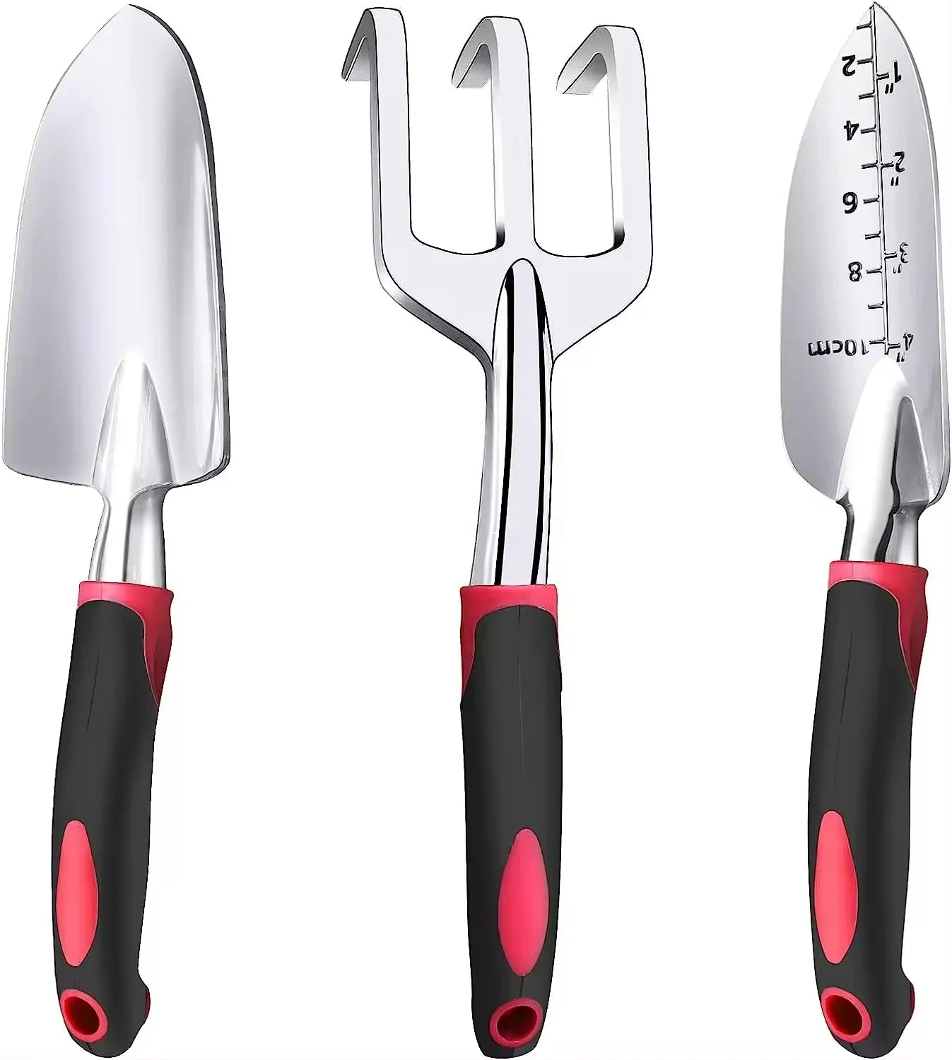 3-Piece Aluminum Heavy Garden Tool Set Bonsai Tools Including Hand Shovel Transplant Shovel Hand Rake