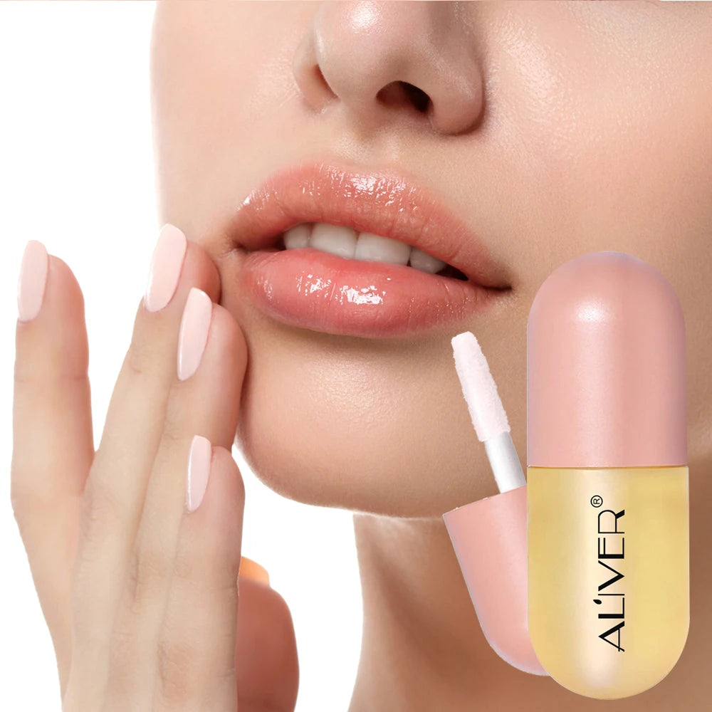ALIVER Mineral Lip Plumper Gloss Oil Private Label Custom Logo Long Lasting Instant Moisturizing Lip Plumping Oil