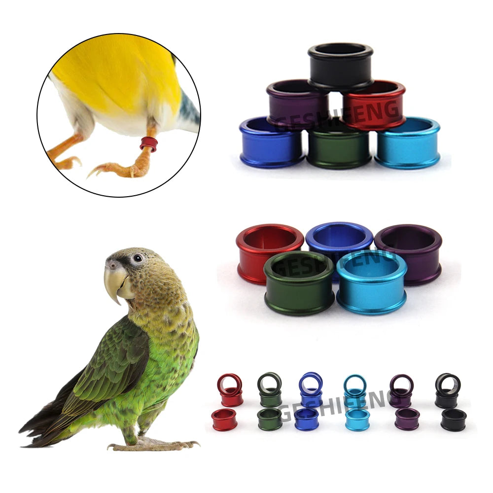 GSF-ABR 1211S Turned Edge Aluminum Pigeon Foot Rings 2024 Multi-color Bird Leg Ring With Customize Words
