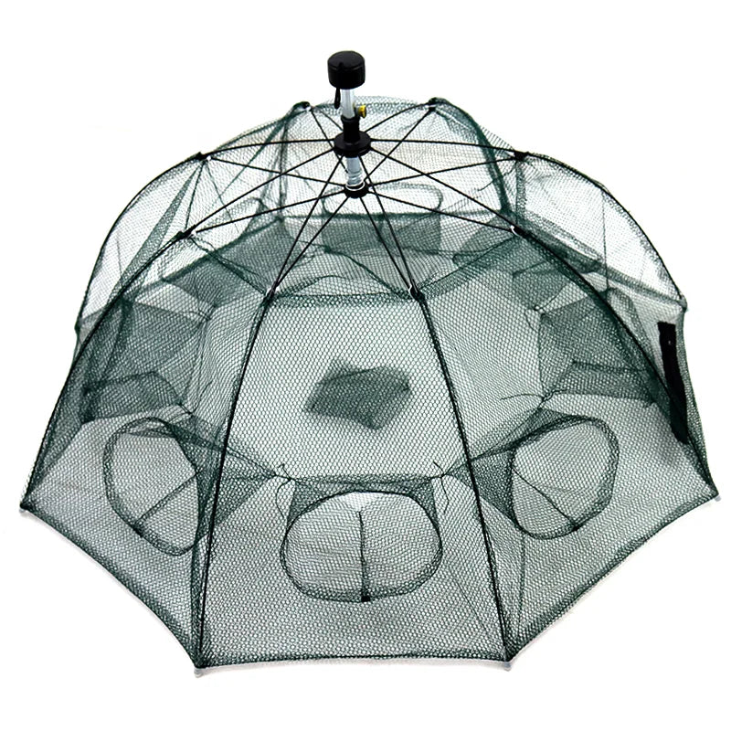 Agriculture Trap Cage Fishing Cage Foldable Crab Pot I8holes Steel PE Net Crab Cage
