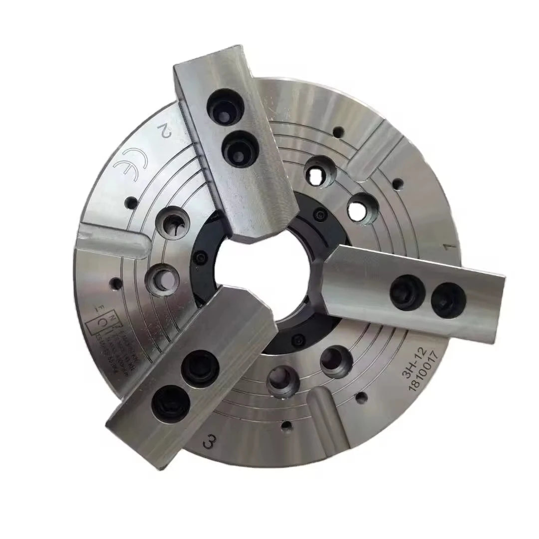 High Precision 6-inch Hollow All Steel Three Jaw Pneumatic/Hydraulic CNC Lathe Chuck Clamping Function 0.01mm Tolerance 3-Yea