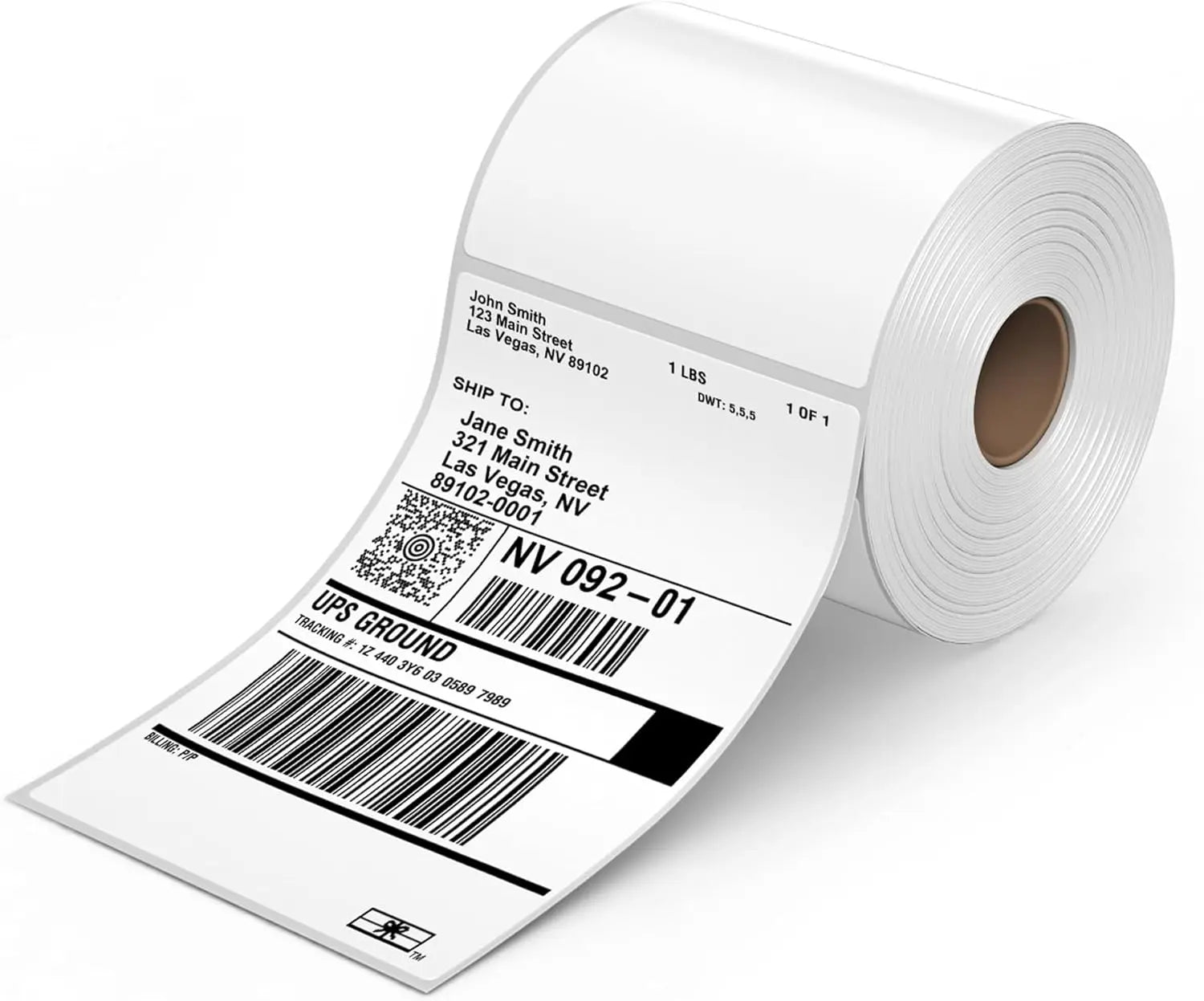 Recyclable 4x6 Waterproof Thermal Barcode Label Printer Adhesive Sticker Type Paper Shipping Waybill Thermal Barcode Labels