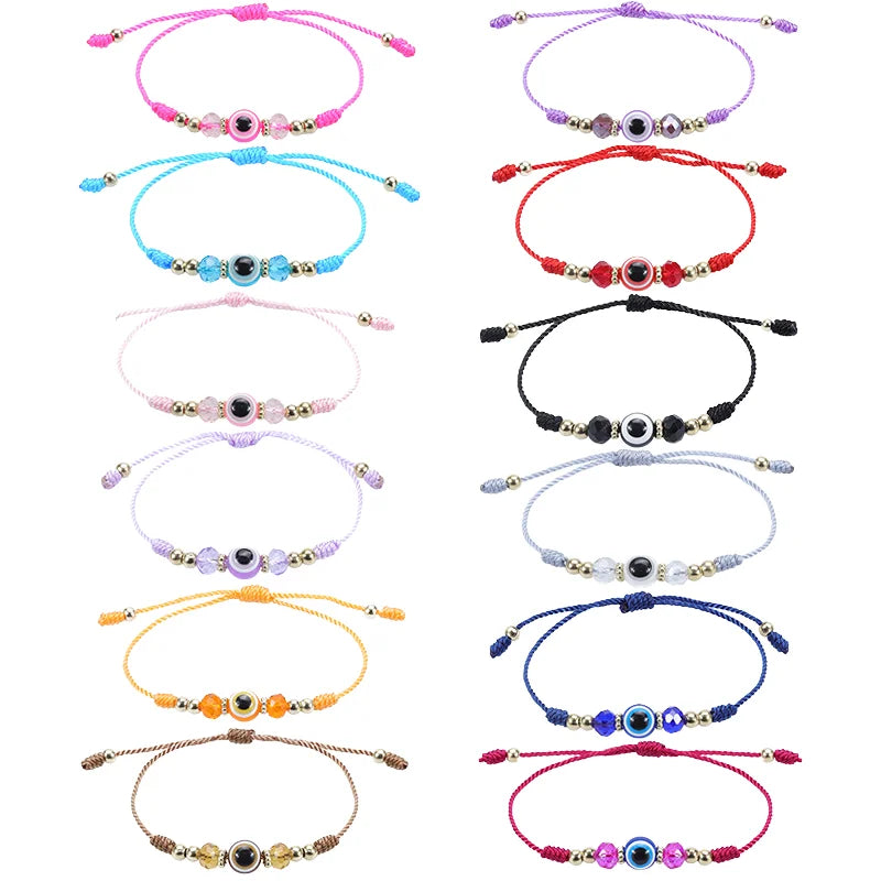 Adjustable Beaded Bracelet for Boys and Girls Trendy Eye Style for Gift Wedding Anniversary or Party