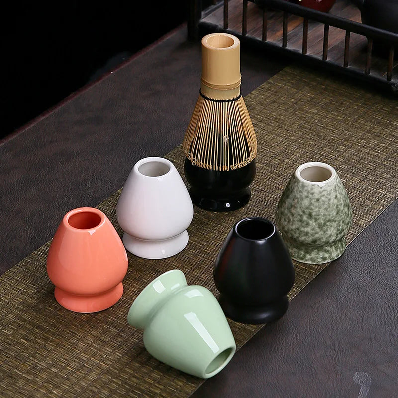 Matcha Tea Whisk Holder Ceramic Holder Chasen Stand for Traditional Bamboo Matcha Chasen Tea Set Accessories