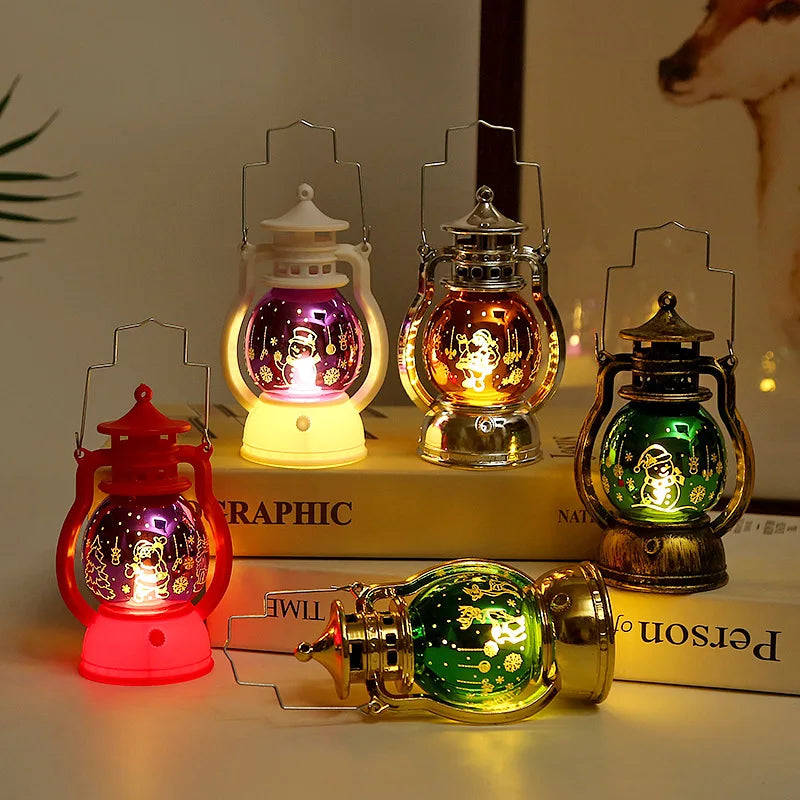 Christmas Festival LED Lantern Wind Pony Electronic Candle Light Creative Desktop Luminous Ornament Decoration Light