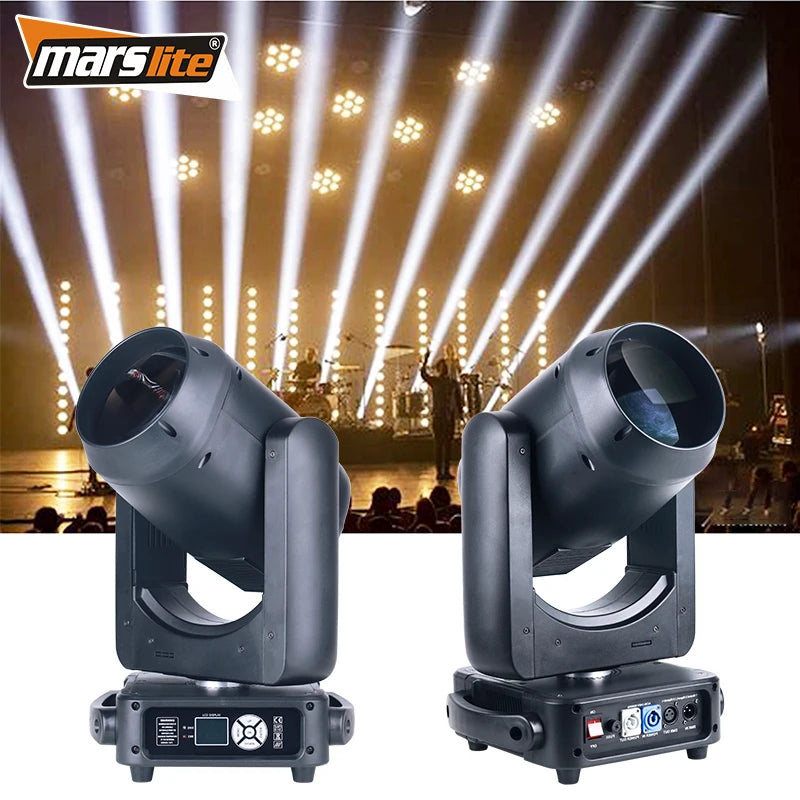Marslite Sharpy 380W LED Moving Head Stage Light with 16CH Control 5000K Daylight 14-color Options for DJ/Disco Use