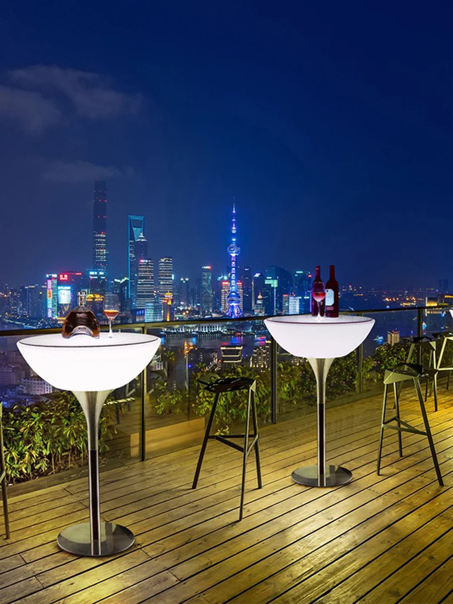 Modern Luxury Smoking Club Bar LED RGB Chairs Interior Design Lounge Hookah Bar Table and Barstool Furnitures for Sale