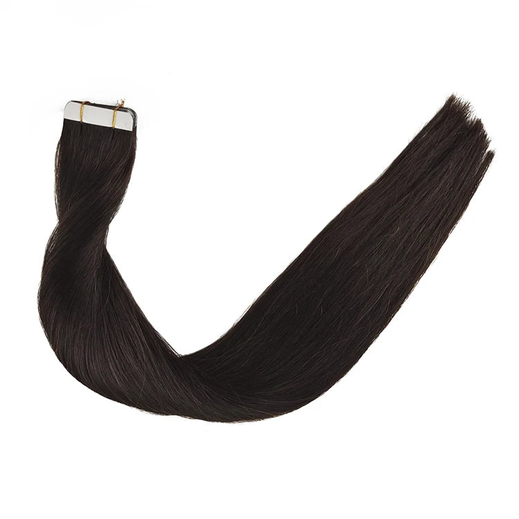 In Stock Same Day Delivery  First Order Offer Tape in Hair Extension Human 20 Inch Remy Natural Black Customized Hair for Wom