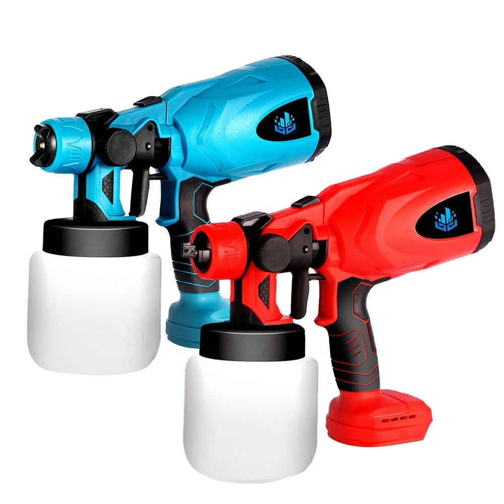 800ML Cordless Electric Spray Gun Portable Efficient Handheld Household Furniture Steel Coating Airbrush for  18V Battery