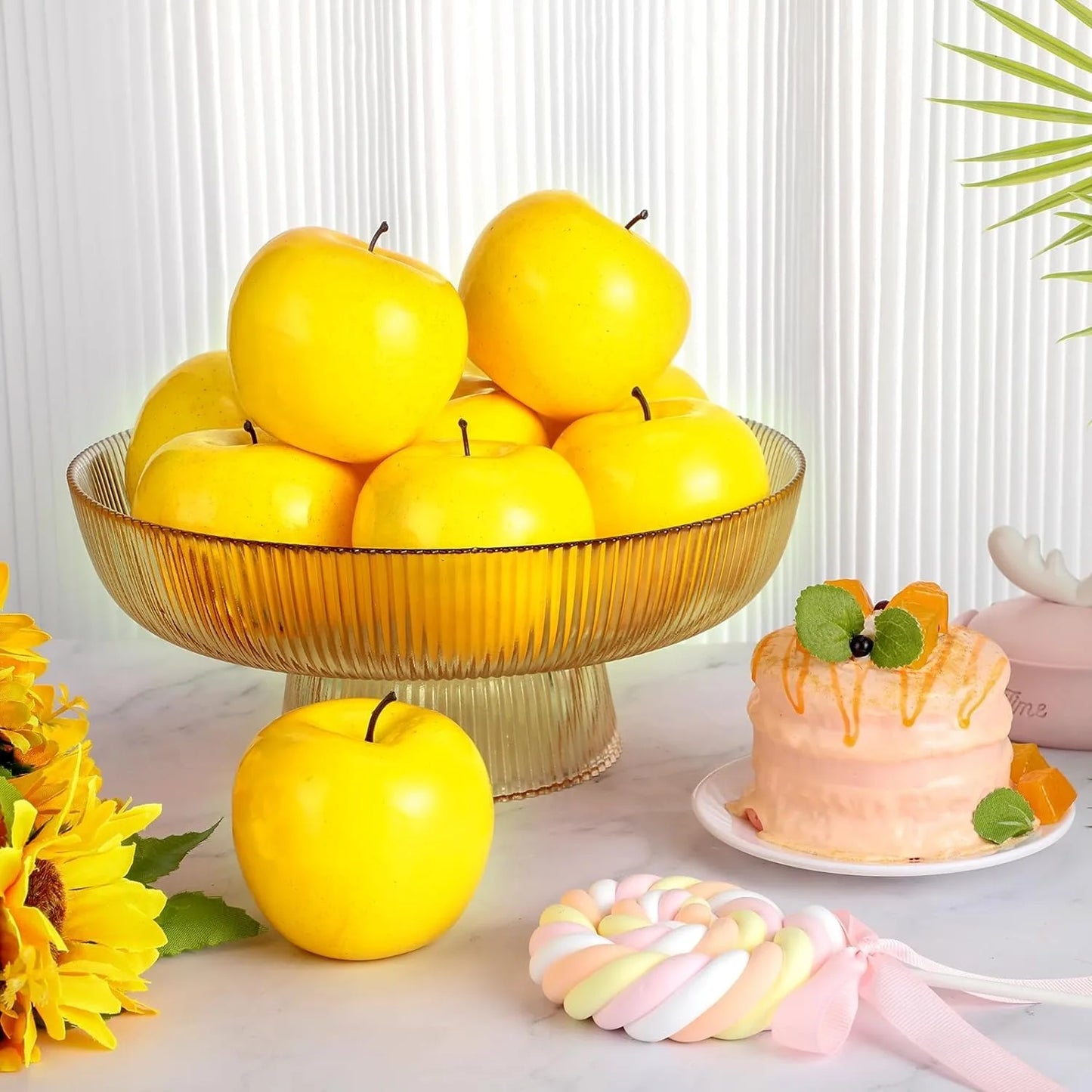 Artificial Fake Frutis Apples Simulation Apples for Home Decoration Lifelike Normal Size Apples for Kichen Party Christmas De
