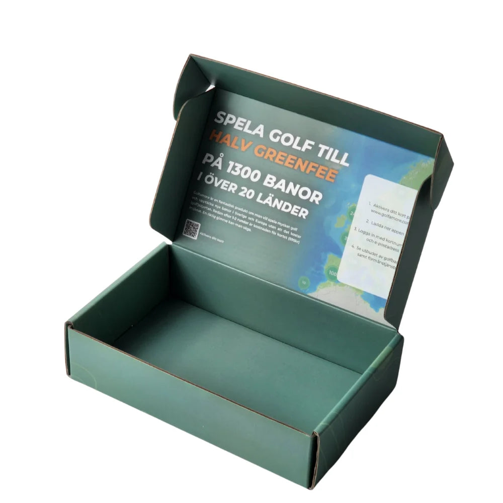 Custom Size Recyclable Mini Paper Box Cardboard Mailer Shipping Box Matte Green Folding Mailer Shipping Box
