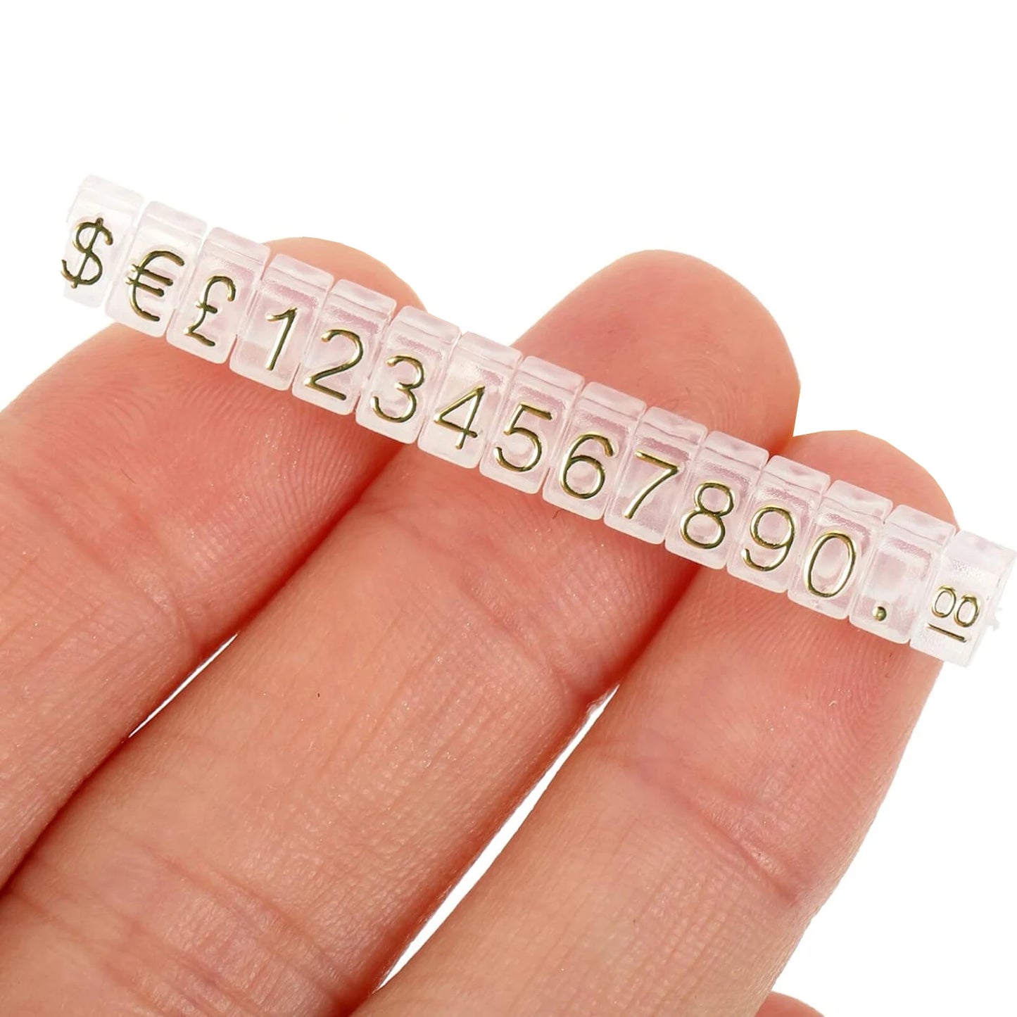 YinLiang Adjustable Number Counter Stand Price Display Cubes Sale Price Blocks for Jewelry Watches Rings Dollar Sign Tag-Wate