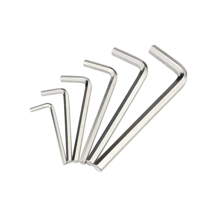 304 Stainless Steel L Type Double-End Screwdriver Hex Wrench Set Allen Key Hexagon Spanner Key Set Hand Tools H1.5H2M3H4H5H6H