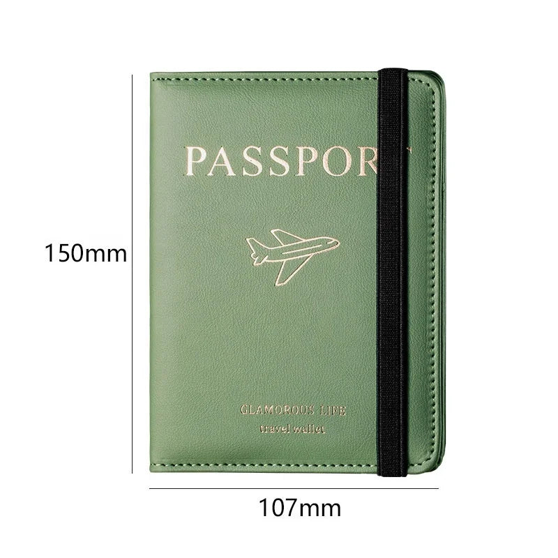 Printable PU Leather Bag RFID Passport case Protective case Travel Wallet Ticket Set Passport Bag