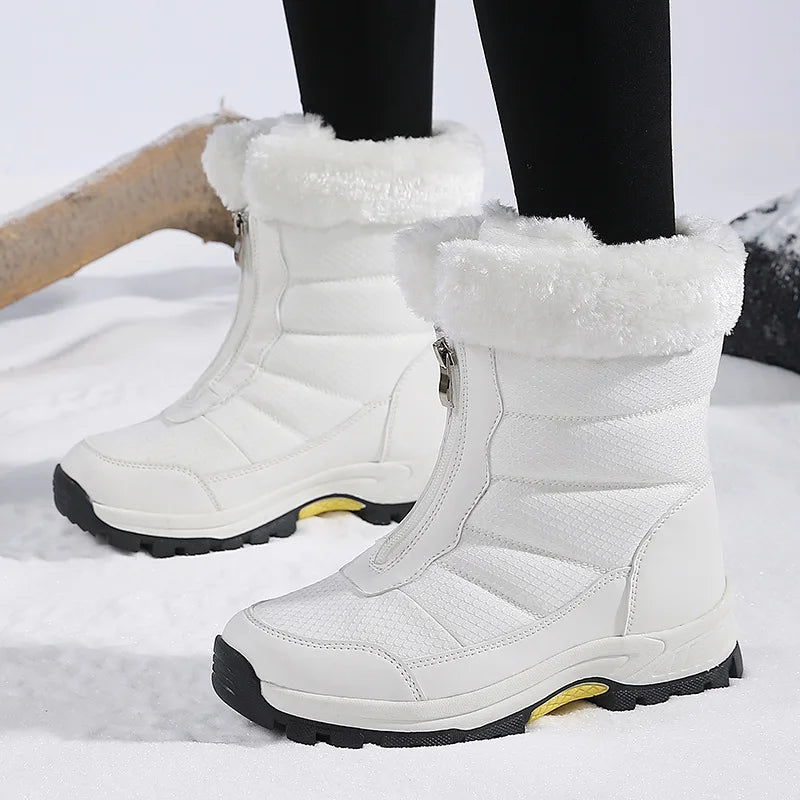 Women's Plush Fleece Lined Winter Boots: Mid-Calf & High Top Snow Boots with Thick Insulation Wide Width Options