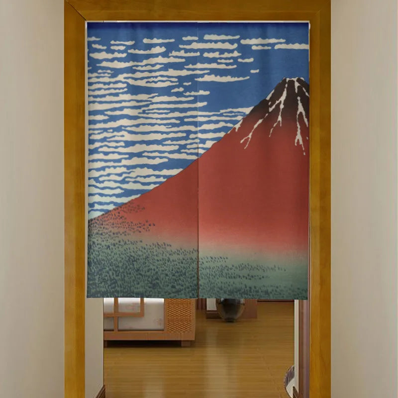 XinLan Modern Style Cotton Linen Polyester Blackout Grommet Door Curtain with High Shading